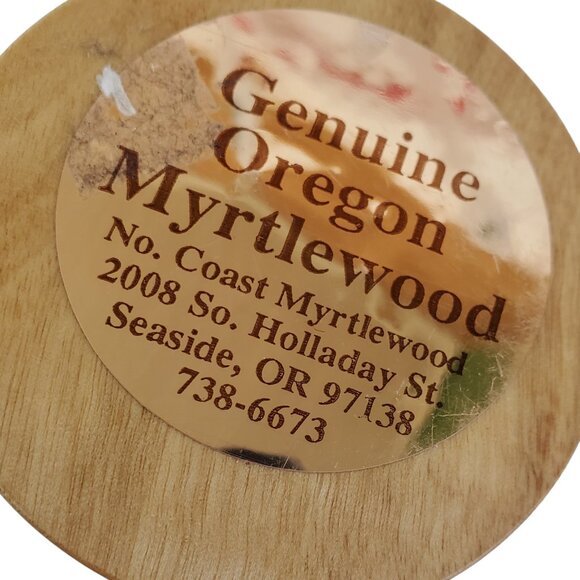 Christian Fish Sculpture Table Decor Greek IXOYE Genuine Oregon Myrtlewood - Picture 2 of 7